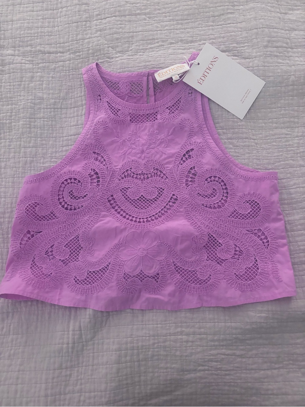 NWT Sézane Uanna Top in Lilac Size 4/36 - Picture 6 of 8